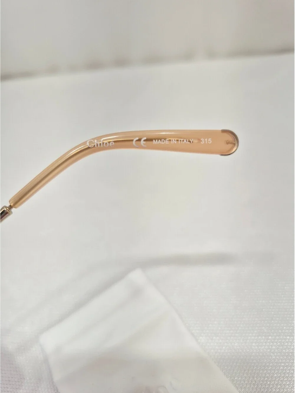 Chloe Eria Light Gold Aviator Women's Sunglasses NEW FLAWED